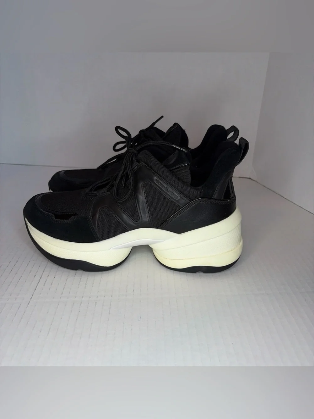 Michael Kors Olympia Extreme Trainers Black Sneakers Womens size 10